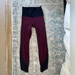 Crop Maroon Lululemon Leggings